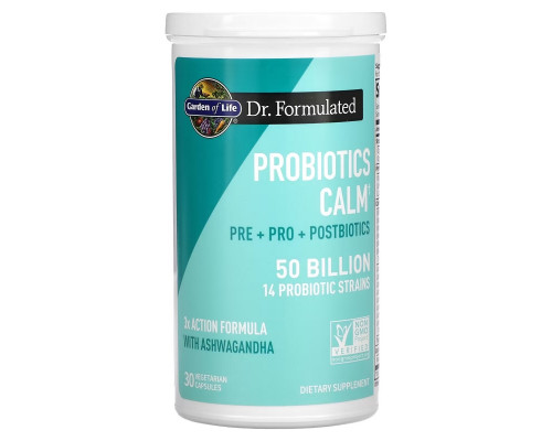 Garden of Life, Probiotics Calm, 50 Billion, 30 Vegetarian Capsules Garden of Life, Probiotics Calm, 50 Billion, 30 Vegetarian Capsules