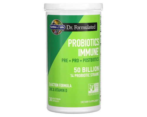Garden of Life, Probiotics Immune, 50 Billion, 30 Vegetarian Capsules Garden of Life, Probiotics Immune, 50 Billion, 30 Vegetarian Capsules