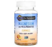 Garden of Life, Magnesium with Pre & Probiotics Gummies, Peach, 60 Gummies