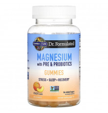 Garden of Life, Magnesium with Pre & Probiotics Gummies, Peach, 60 Gummies