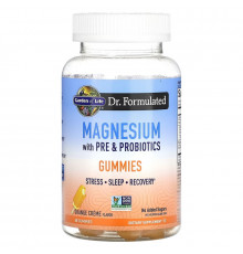 Garden of Life, Magnesium with Pre & Probiotics Gummies, Orange Creme, 60 Gummies