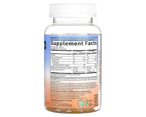 Garden of Life, Magnesium with Pre & Probiotics Gummies, Orange Creme, 60 Gummies Garden of Life, Magnesium with Pre & Probiotics Gummies, Orange Creme, 60 Gummies