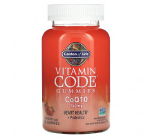 Коэнзим Q10 Garden of Life, Vitamin Code, жевательные мармеладки, коэнзим Q10, клубника, 150 мг, 60 жевательных таблеток