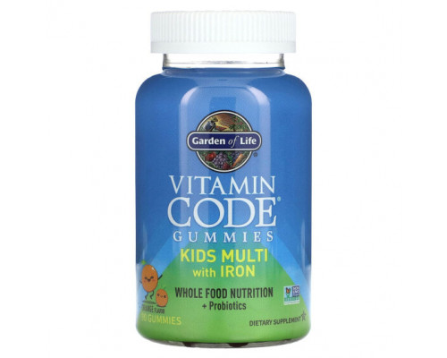 Детское здоровье Garden of Life, Vitamin Code, жевательные таблетки для детей, мультивитамины с железом, апельсин, 90 жевательных таблеток Детское здоровье Garden of Life, Vitamin Code, жевательные таблетки для детей, мультивитамины с железом, апельсин, 90 жевательных таблеток