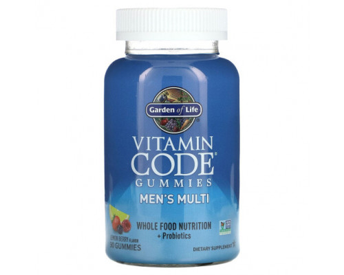 Мужское здоровье Garden of Life, Vitamin Code, жевательные мармеладки, мультивитамины для мужчин, лимон и ягоды, 90 жевательных таблеток Мужское здоровье Garden of Life, Vitamin Code, жевательные мармеладки, мультивитамины для мужчин, лимон и ягоды, 90 жевательных таблеток