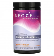 Neocell, Beauty Infusion, освежающий коллагеновый коктейль, мандариновый, 330 г