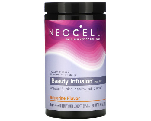 Neocell, Beauty Infusion, освежающий коллагеновый коктейль, мандариновый, 330 г Neocell, Beauty Infusion, освежающий коллагеновый коктейль, мандариновый, 330 г