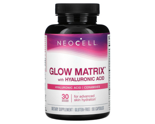 Neocell, Улучшенный увлажнитель кожи Glow Matrix, 90 капсул Neocell, Улучшенный увлажнитель кожи Glow Matrix, 90 капсул