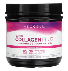 Коллаген NeoCell, Super Collagen Plus с витамином C и гиалуроновой кислотой, 390 г (13,7 унции)