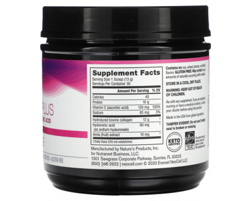Коллаген NeoCell, Super Collagen Plus с витамином C и гиалуроновой кислотой, 390 г (13,7 унции) Коллаген NeoCell, Super Collagen Plus с витамином C и гиалуроновой кислотой, 390 г (13,7 унции)