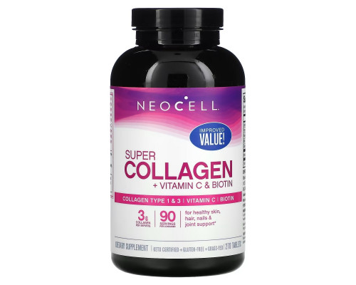 NeoCell, Super Collagen, + Vitamin C & Biotin, 270 Tablets NeoCell, Super Collagen, + Vitamin C & Biotin, 270 Tablets