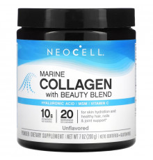 NeoCell, Marine Collagen With Beauty Blend Powder, Unflavored, 7 oz (200 g)