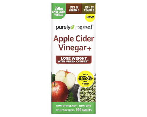 Purely Inspired, Apple Cider Vinegar+, 100 Tablets Purely Inspired, Apple Cider Vinegar+, 100 Tablets