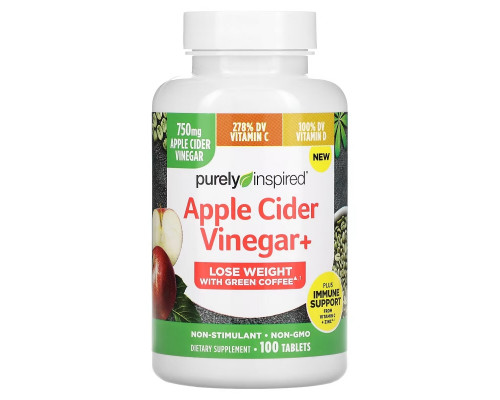 Purely Inspired, Apple Cider Vinegar+, 100 Tablets Purely Inspired, Apple Cider Vinegar+, 100 Tablets