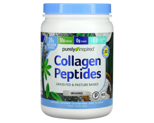 Purely Inspired, Collagen Peptides, Unflavored, 1.00 lb (454 g) Purely Inspired, Collagen Peptides, Unflavored, 1.00 lb (454 g)