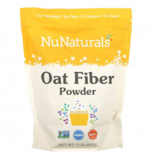 NuNaturals NuGrains Премиальные зерна овсяные волокна 1 фунт (454 г)
