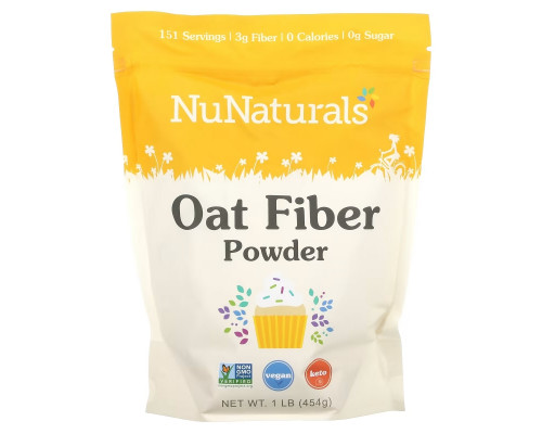 NuNaturals NuGrains Премиальные зерна овсяные волокна 1 фунт (454 г) NuNaturals NuGrains Премиальные зерна овсяные волокна 1 фунт (454 г)