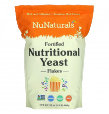 NuNaturals, Fortified Nutritional Yeast Flakes, 24 oz (680 g)