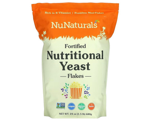 NuNaturals, Fortified Nutritional Yeast Flakes, 24 oz (680 g) NuNaturals, Fortified Nutritional Yeast Flakes, 24 oz (680 g)