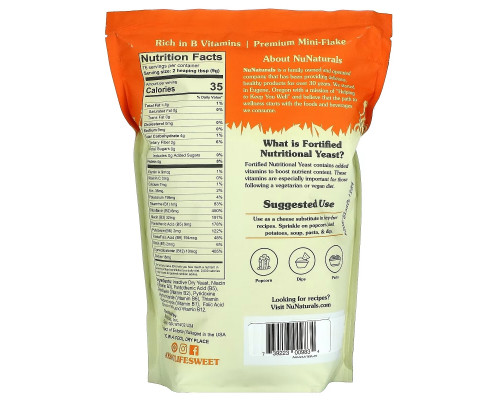 NuNaturals, Fortified Nutritional Yeast Flakes, 24 oz (680 g) NuNaturals, Fortified Nutritional Yeast Flakes, 24 oz (680 g)