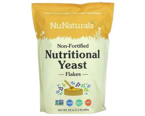 NuNaturals, Non-Fortified Nutritional Yeast Flakes, 24 oz (680 g) NuNaturals, Non-Fortified Nutritional Yeast Flakes, 24 oz (680 g)