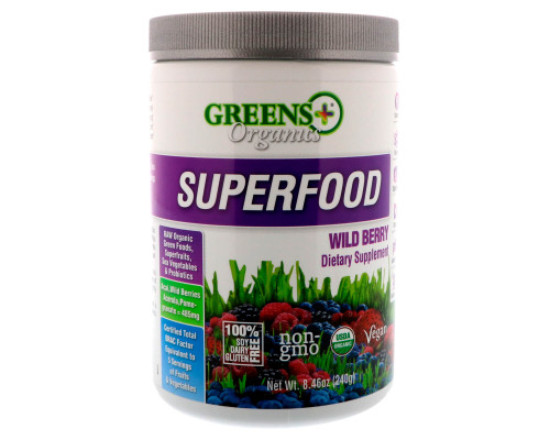 Greens Plus Органический суперпродукт Дикая ягода 8.46 унций (240 г)