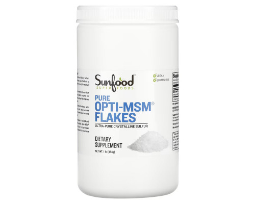 Sunfood Чистые хлопья Opti-MSM 454 г Sunfood Чистые хлопья Opti-MSM 454 г
