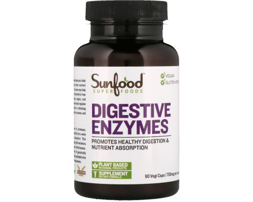 Sunfood Beauty Enzymes 700 мг 90 вегетарианских капсул Sunfood Beauty Enzymes 700 мг 90 вегетарианских капсул