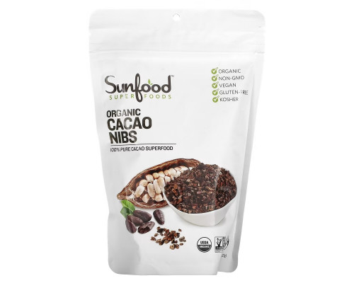 Sunfood, Organic Cacao Nibs, 8 oz (227 g) Sunfood, Organic Cacao Nibs, 8 oz (227 g)