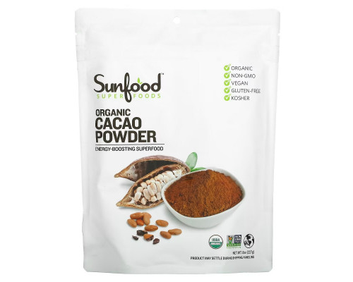 Sunfood, Organic Cacao Powder, 8 oz (227 g) Sunfood, Organic Cacao Powder, 8 oz (227 g)