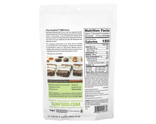 Sunfood Raw Organic Superfood Smoothie Mix 8 oz (227 g) Sunfood Raw Organic Superfood Smoothie Mix 8 oz (227 g)