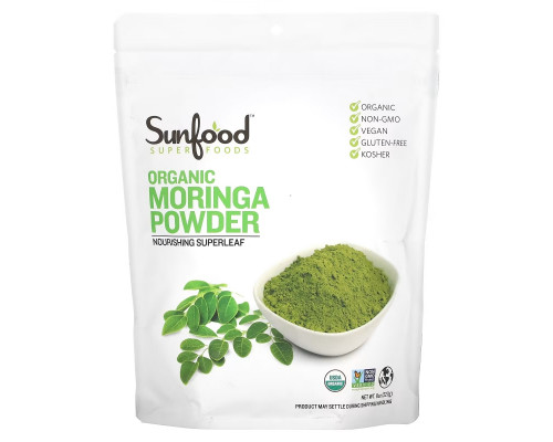 Sunfood, Органический Порошок Моринга, 8 унций (227 г) Sunfood, Органический Порошок Моринга, 8 унций (227 г)