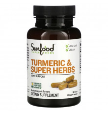 Sunfood, Turmeric & Super Herbs, 601 mg, 90 Count