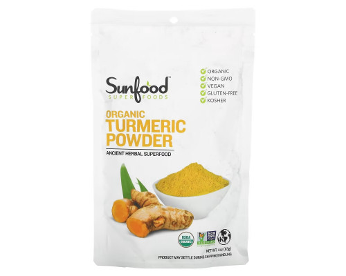Sunfood, Organic Turmeric Powder, 4 oz (113 g) Sunfood, Organic Turmeric Powder, 4 oz (113 g)