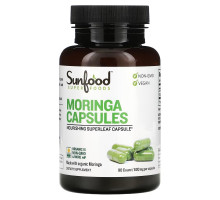 Sunfood, Moringa Capsules, 600 mg, 90 Capsules