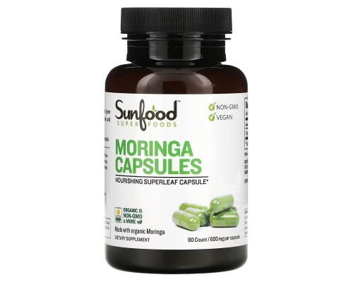 Sunfood, Moringa Capsules, 600 mg, 90 Capsules Sunfood, Moringa Capsules, 600 mg, 90 Capsules