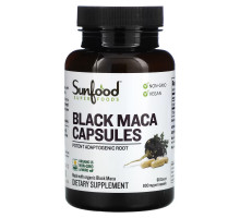 Sunfood, Black Maca Capsules, 800 mg, 90 Capsules