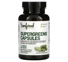 Sunfood, Supergreens Capsules, 620 mg, 90 Capsules
