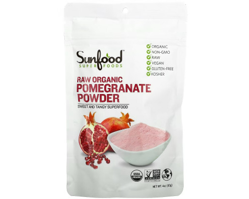 Sunfood, Порошок из необработанного органического граната, 113 г (4 унции) Sunfood, Порошок из необработанного органического граната, 113 г (4 унции)