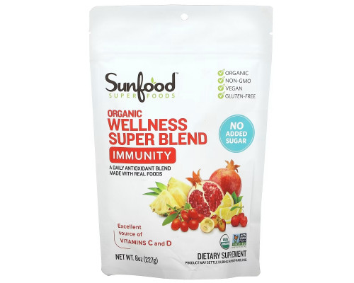 Sunfood, Organic Wellness Super Blend, Immunity, 8 oz (227 g) Sunfood, Organic Wellness Super Blend, Immunity, 8 oz (227 g)