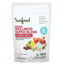 Sunfood, Organic Wellness Super Blend, Sleep Well, 8 oz (227 g)