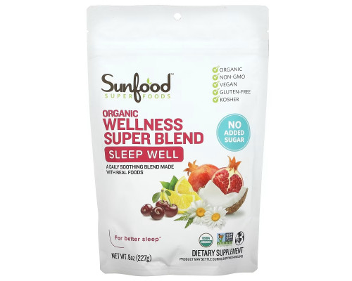 Sunfood, Organic Wellness Super Blend, Sleep Well, 8 oz (227 g) Sunfood, Organic Wellness Super Blend, Sleep Well, 8 oz (227 g)