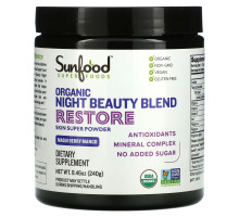 Sunfood, Organic Night Beauty, восстанавливающая смесь с ягодами и манго, 240 г (8,46 унции)