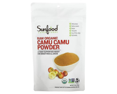 Sunfood, Порошок из пикантного каму-каму, 3,5 унции (100 г) Sunfood, Порошок из пикантного каму-каму, 3,5 унции (100 г)