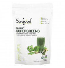 Sunfood, Organic Supergreens, 8 oz (227 g)
