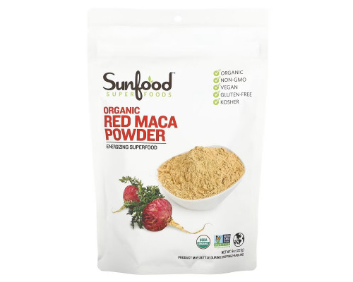 Sunfood Сырой порошок красной маки 8 унций (227 г) Sunfood Сырой порошок красной маки 8 унций (227 г)