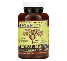 Whole World Botanicals Королевская мака 500 мг 180 гелевых капсул