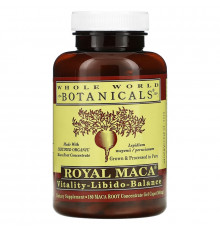 Whole World Botanicals Королевская мака 500 мг 180 гелевых капсул