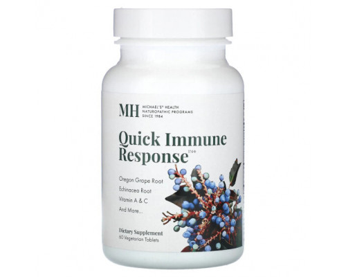Витамин А Michael's Naturopathic, Quick Immune Response, 60 вегетарианских таблеток Витамин А Michael's Naturopathic, Quick Immune Response, 60 вегетарианских таблеток