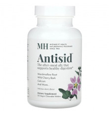 Для пищеварительной системы Michael's Naturopathic, Antisid, вишня`` 90 веганских жевательных вафель